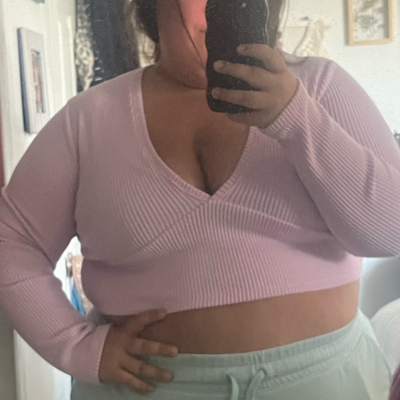 Wild Fable Light Pink Ribbed Top - Picture 4 of 4